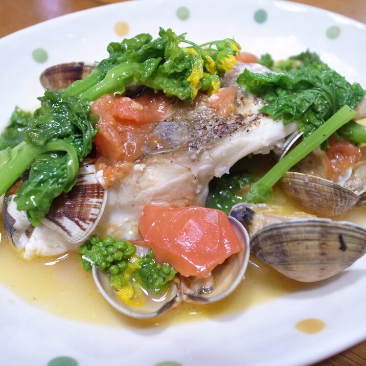 菜の花と白身魚のアクアパッツァ レシピ 作り方 By 根岸農園 楽天レシピ 菜の花と白身魚のアクアパッツァ レシピ 作り方 By 根岸農園 楽天レシピ